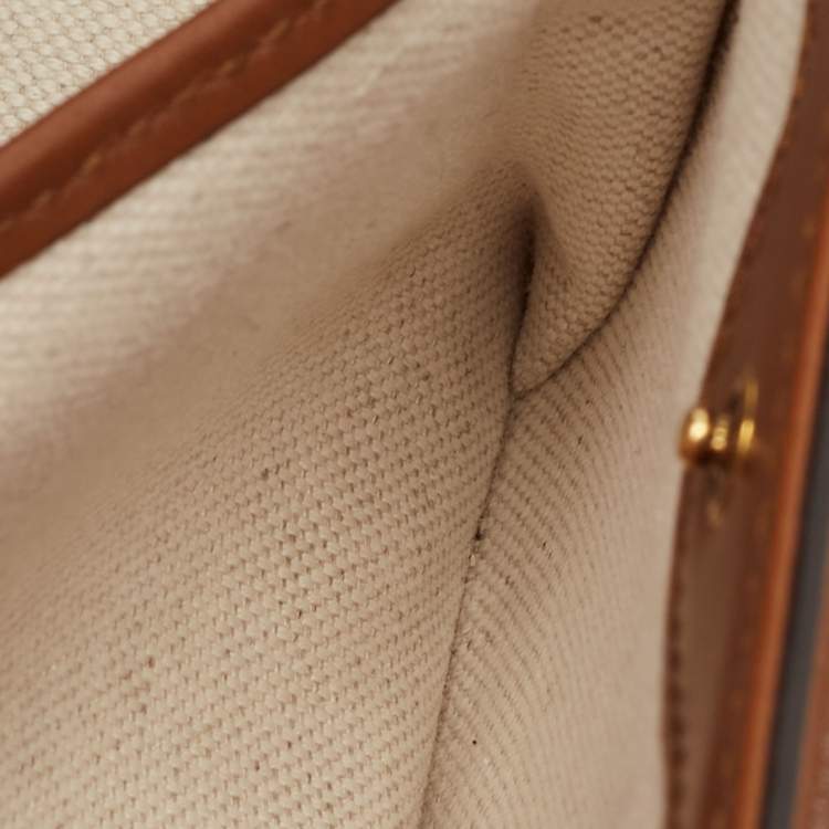 Pre Owned Gucci Brown Leather Small Bamboo 1947 Top Handle Bag