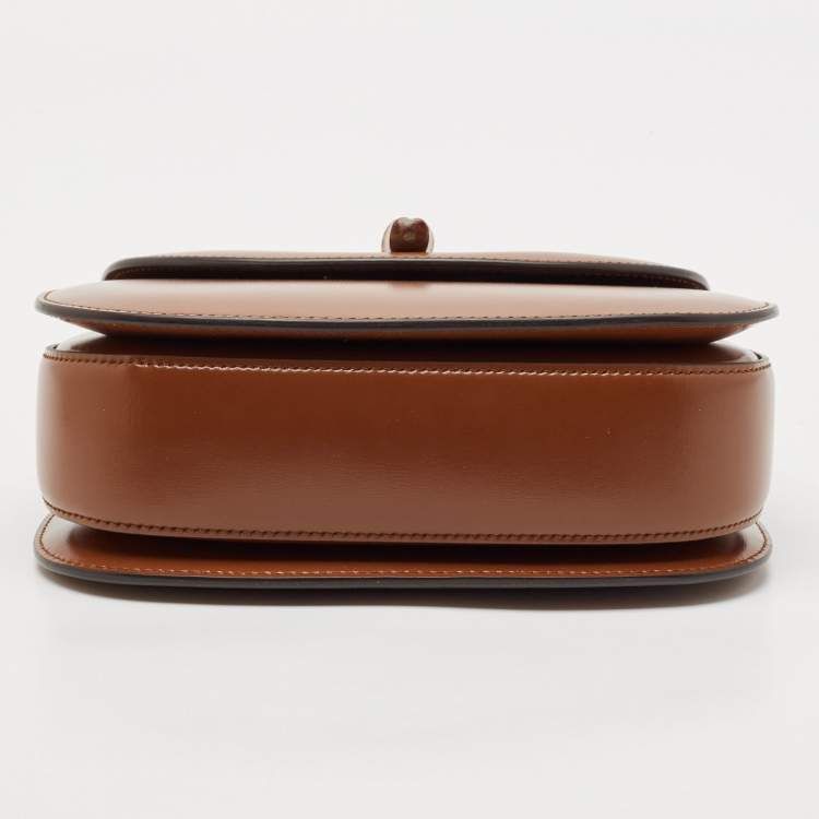 Pre Owned Gucci Brown Leather Small Bamboo 1947 Top Handle Bag