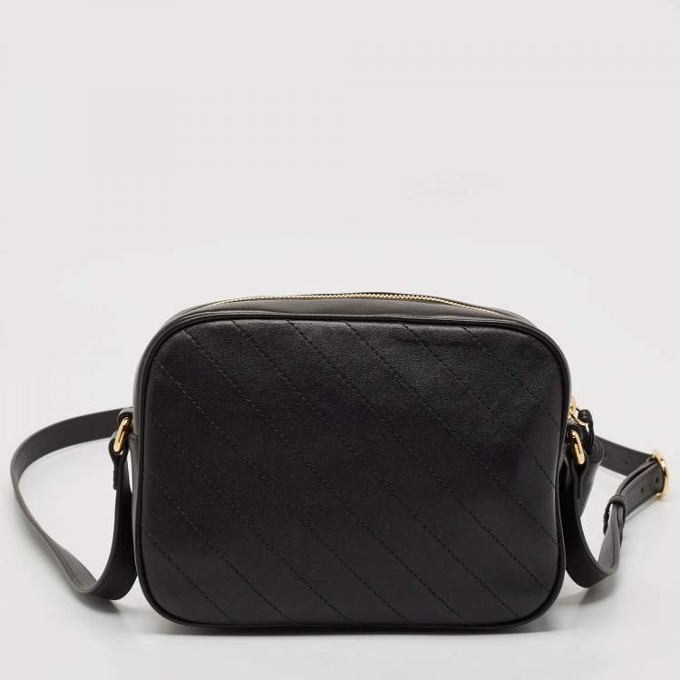 Pre Owned Gucci Black Leather Blondie Camera Shoulder Bag