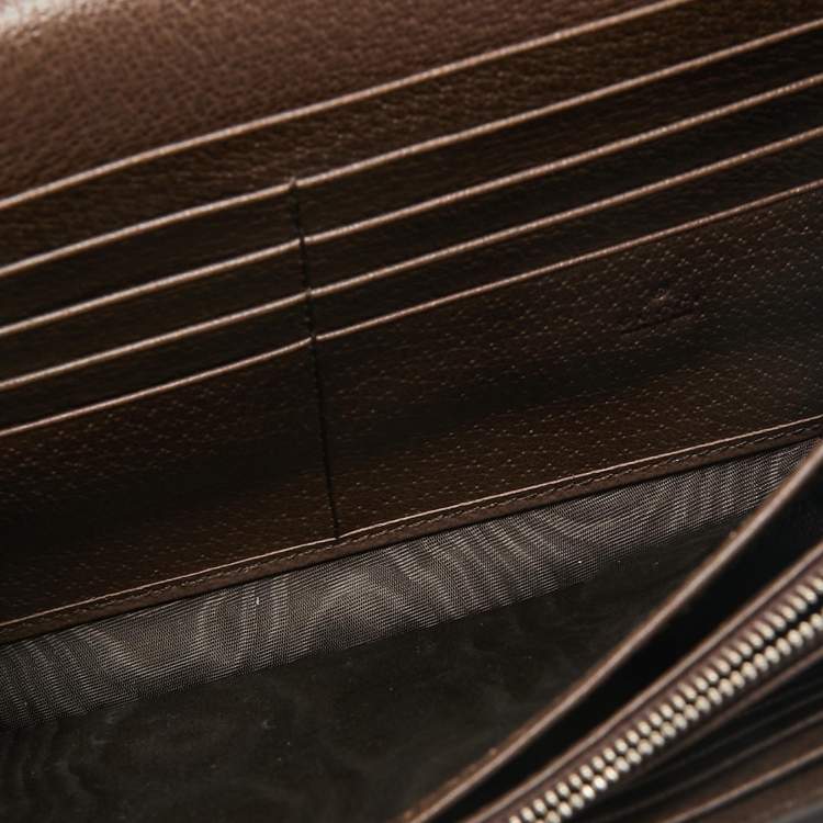 Pre Owned Gucci Brown/Beige Jumbo GG Canvas Dionysus Wallet On Chain