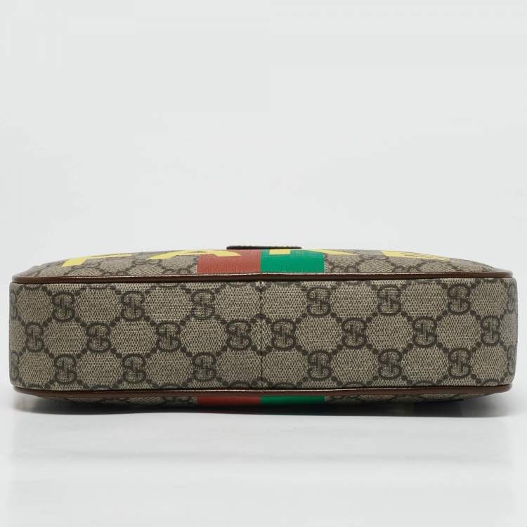 مملوكة مسبقًا Gucci Beige/Ebony GG Supreme Canvas Fake/Not Retro Interlocking G Belt Bag