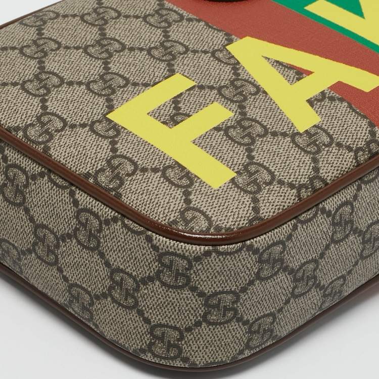 مملوكة مسبقًا Gucci Beige/Ebony GG Supreme Canvas Fake/Not Retro Interlocking G Belt Bag