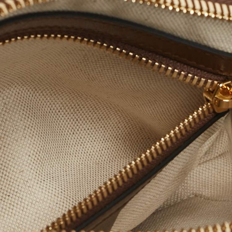 مملوكة مسبقًا Gucci Beige/Ebony GG Supreme Canvas Fake/Not Retro Interlocking G Belt Bag