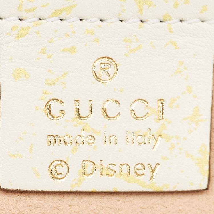 Pre Owned Gucci x Disney Multicolor Matelassé Leather Mickey Minnie Mouse Medium GG Marmont Shoulder Bag