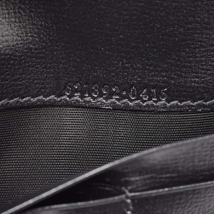 Pre Owned Gucci Black Leather Horsebit 1955 Wallet on Chain