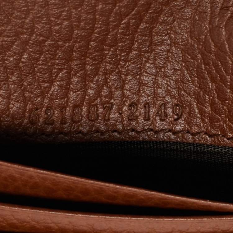 Pre Owned Gucci Blue/Brown GG Denim and Leather Horsebit 1955 Card Case