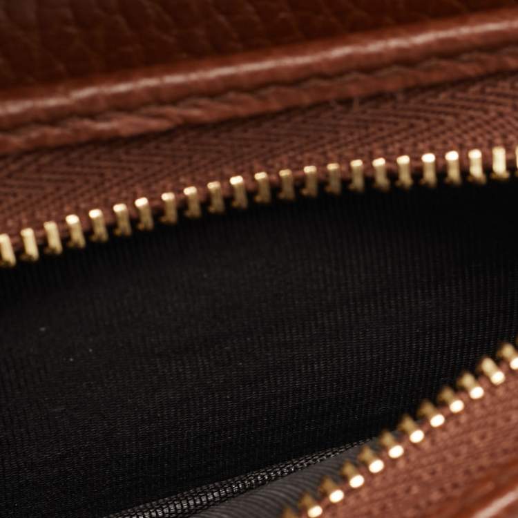 Pre Owned Gucci Blue/Brown GG Denim and Leather Horsebit 1955 Card Case