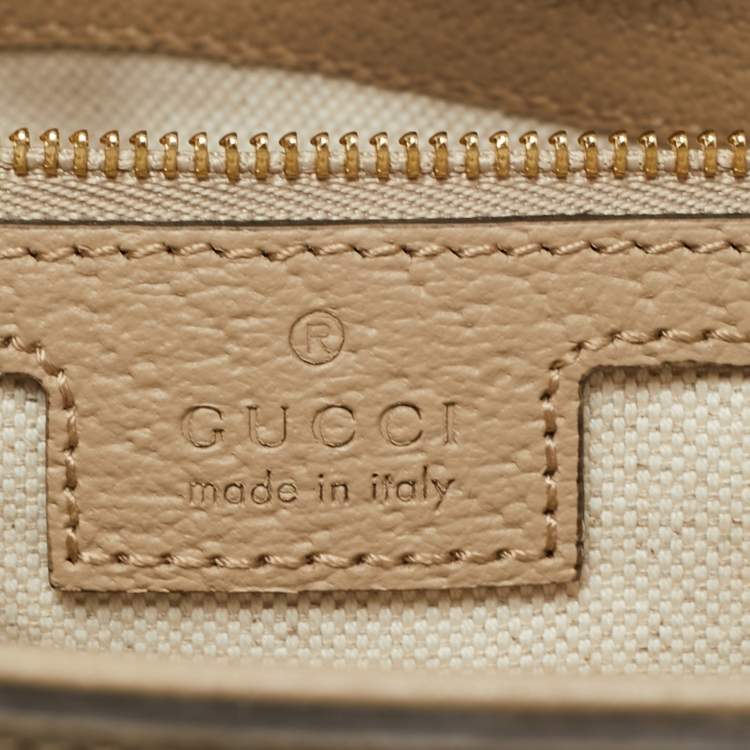 Pre Owned Gucci Beige/White GG Supreme Canvas Large Ophidia Tote