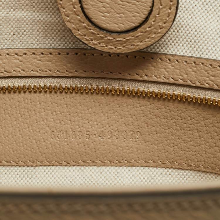 Pre Owned Gucci Beige/White GG Supreme Canvas Large Ophidia Tote
