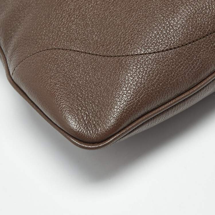 Pre Owned Gucci Brown Leather Medium Aphrodite Hobo