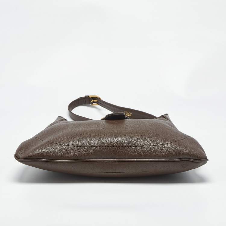Pre Owned Gucci Brown Leather Medium Aphrodite Hobo