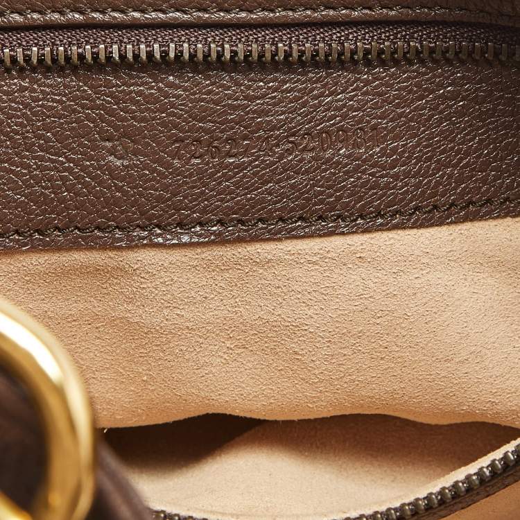 Pre Owned Gucci Brown Leather Medium Aphrodite Hobo