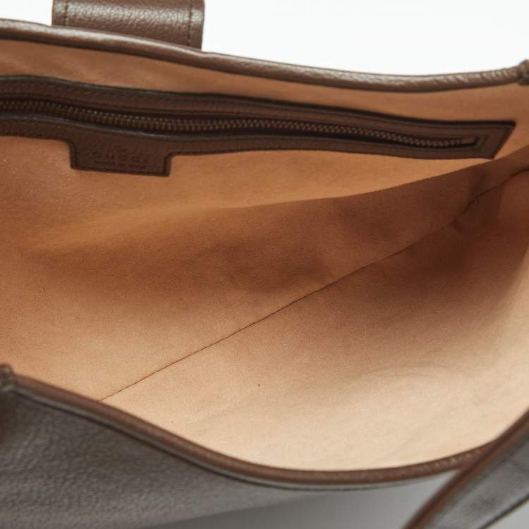 Pre Owned Gucci Brown Leather Medium Aphrodite Hobo