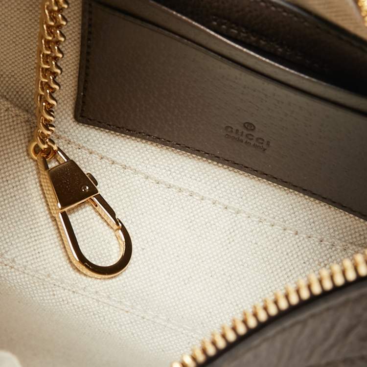 Pre Owned Gucci Brown/Beige GG Supreme Canvas Super Mini Ophidia Hobo