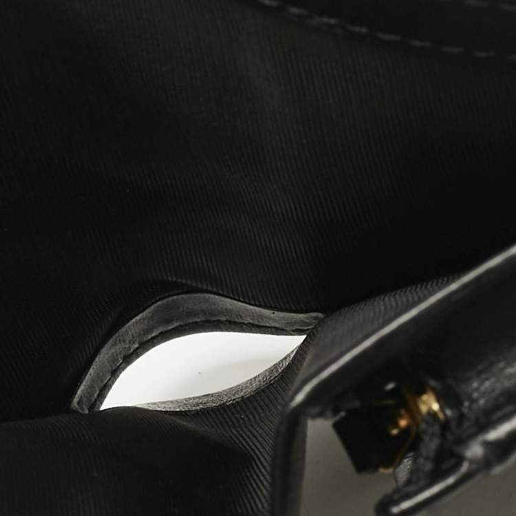 Pre Owned Gucci Black Leather Horsebit 1955 Flap Card Case