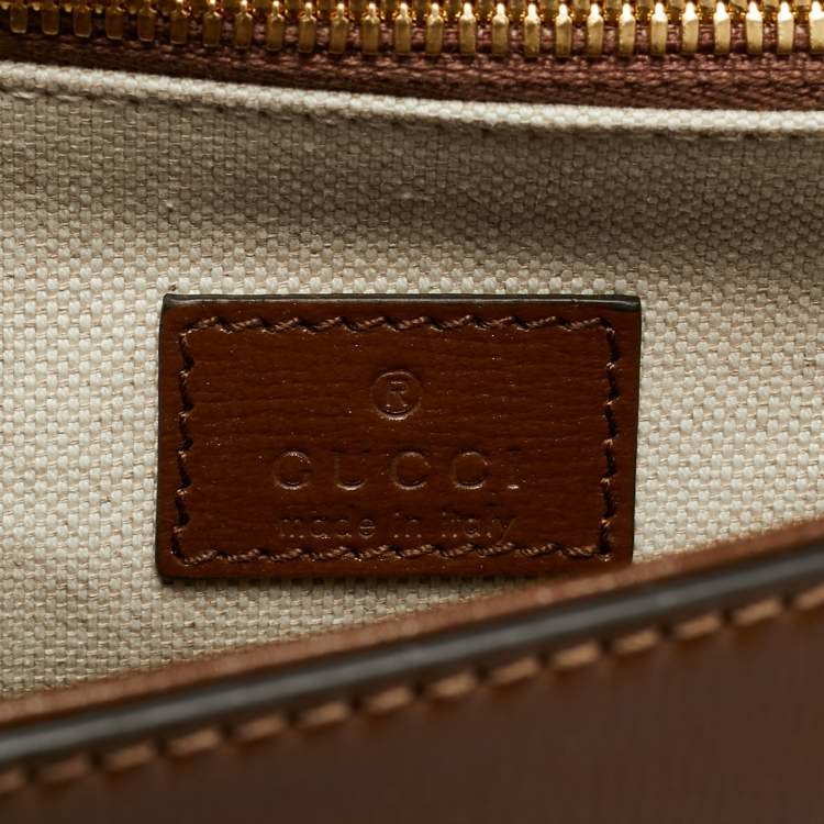 Pre Owned Gucci Brown Leather Horsebit 1955 Shoulder Bag