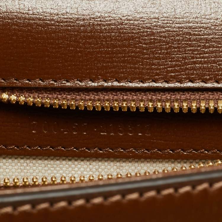 Pre Owned Gucci Brown Leather Horsebit 1955 Shoulder Bag