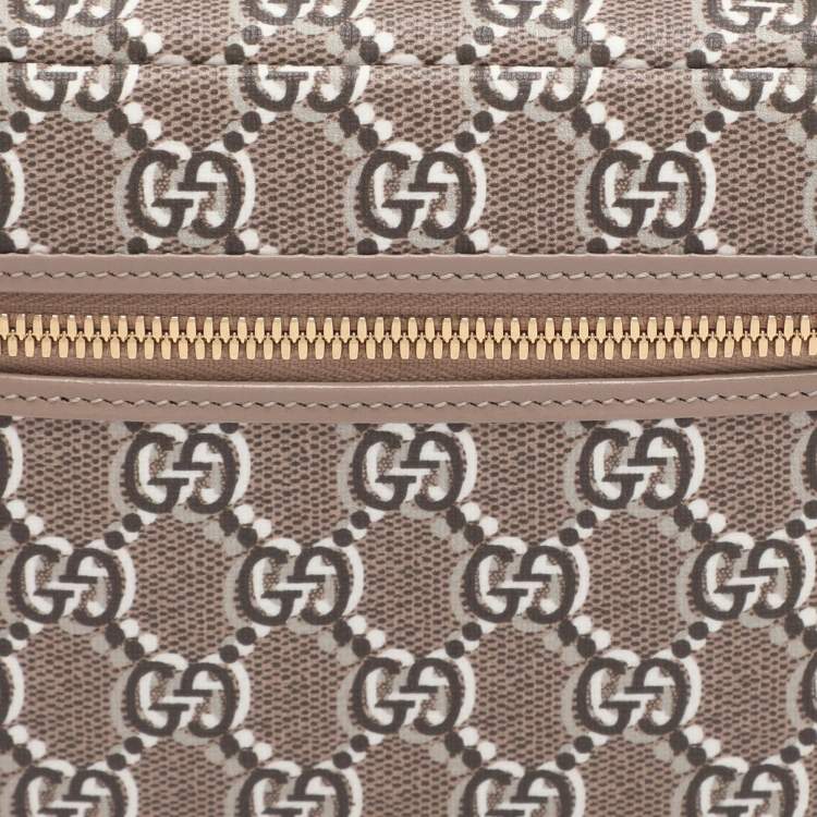 Pre Owned Gucci Taupe GG Shadow Supreme Canvas Mini Crossbody Bag