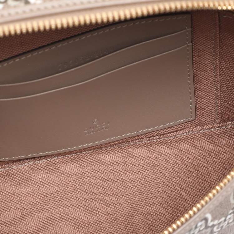 Pre Owned Gucci Taupe GG Shadow Supreme Canvas Mini Crossbody Bag