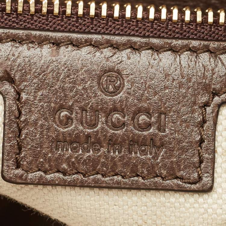 Pre Owned Gucci Beige/Brown GG Supreme Canvas and Leather Ophidia Bag
