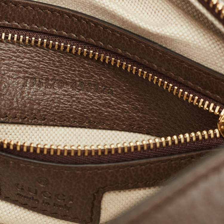 Pre Owned Gucci Beige/Brown GG Supreme Canvas and Leather Ophidia Bag