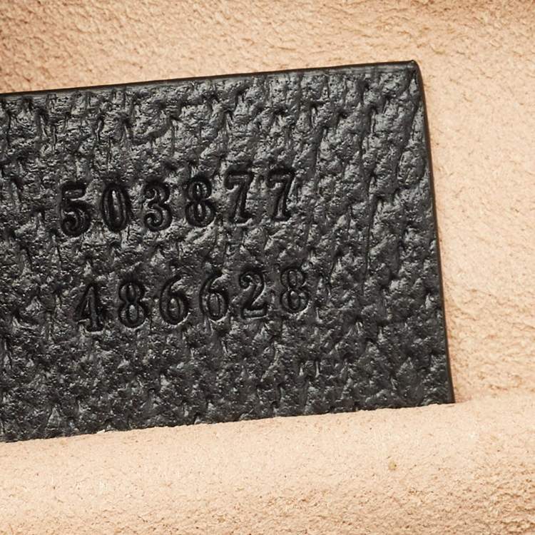 Pre Owned Gucci Black Leather Medium Ophidia Shoulder Bag