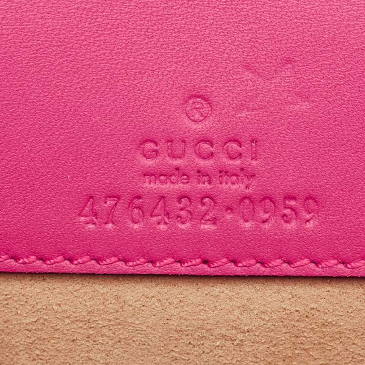 Pre Owned Gucci Pink Python Super Mini Dionysus Shoulder Bag