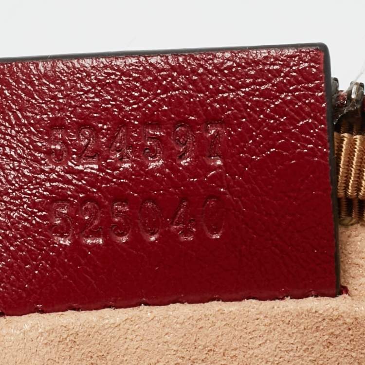 Pre Owned Gucci GG Marmont 2.0 Red Matelasse Leather Multi Belt Bag