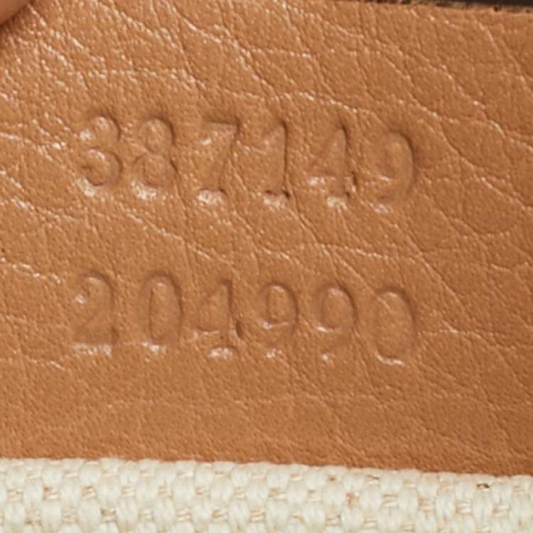 Pre Owned Gucci Bamboo Tassel Beige Leather Drawstring Backpack