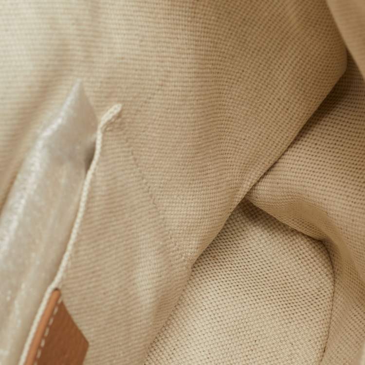 Pre Owned Gucci Bamboo Tassel Beige Leather Drawstring Backpack