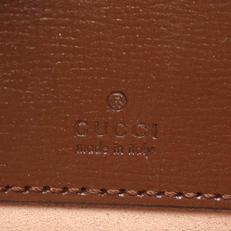 Pre Owned Gucci Jackie 1961 Mini Beige/Brown Supreme Canvas and Leather Shoulder Bag