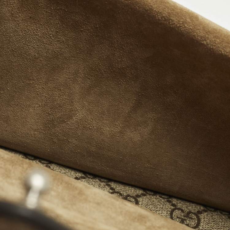 مملوكة مسبقًا Gucci Dionysus Crystals Beige Coated Canvas and Suede Shoulder Bag