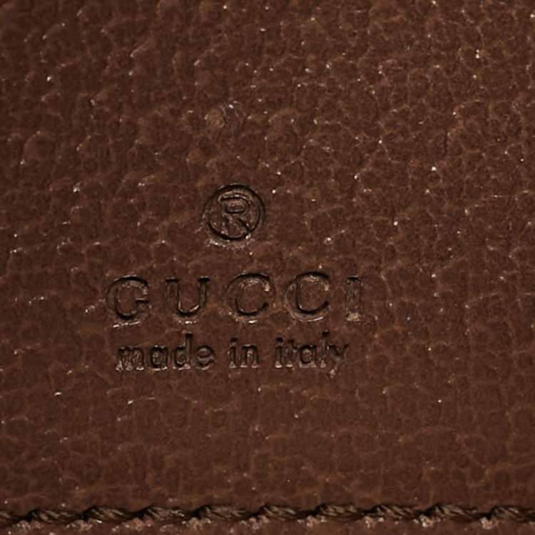 Pre Owned Gucci Ophidia Mini Beige/Brown GG Supreme Canvas and Leather Hobo