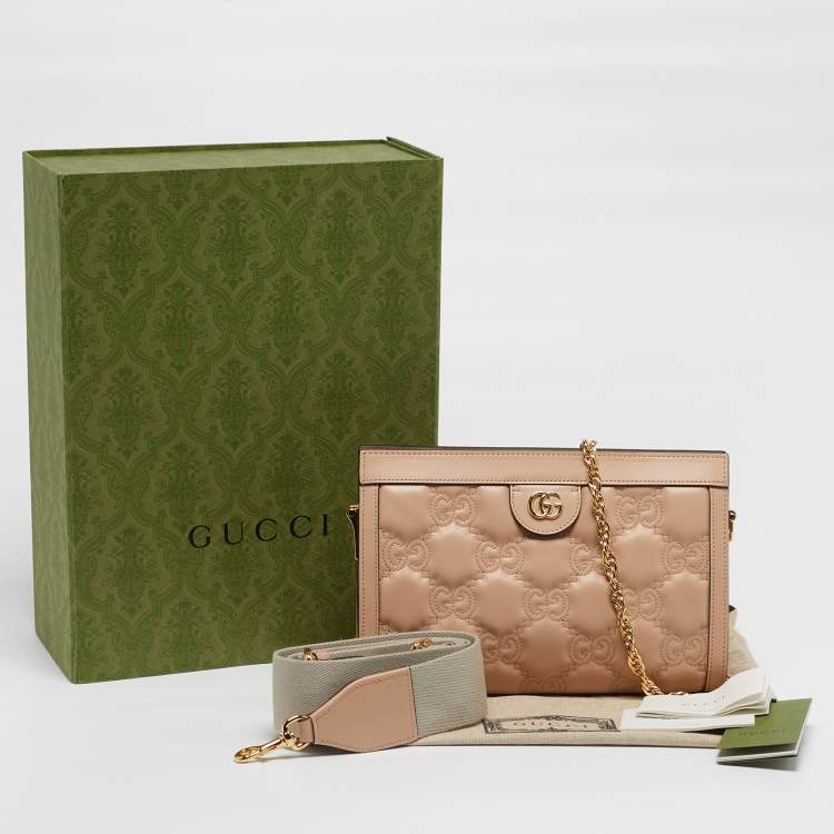 Pre Owned حقيبة كتف غوتشي جلد ماتلاس بيج صغيرة GG