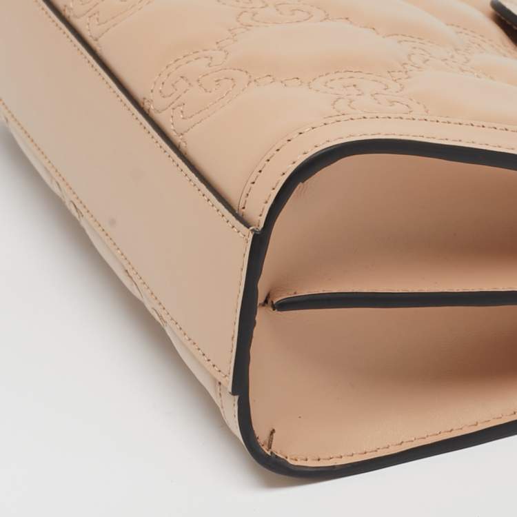 Pre Owned حقيبة كتف غوتشي جلد ماتلاس بيج صغيرة GG