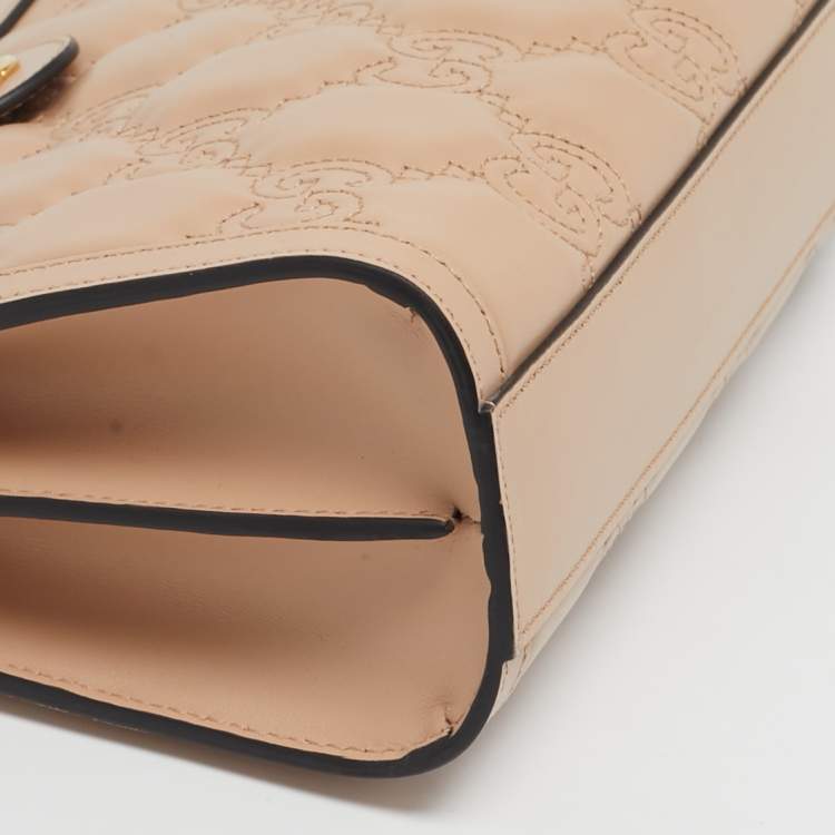 Pre Owned حقيبة كتف غوتشي جلد ماتلاس بيج صغيرة GG