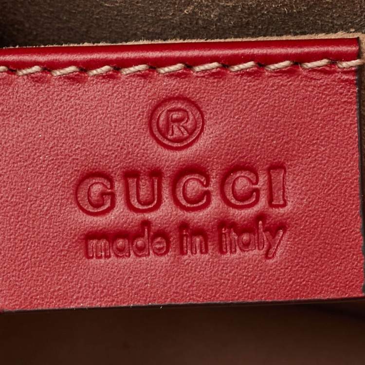 Pre Owned حقيبة غوتشي يد علوية سيلفي ميني جلد أحمر ويب