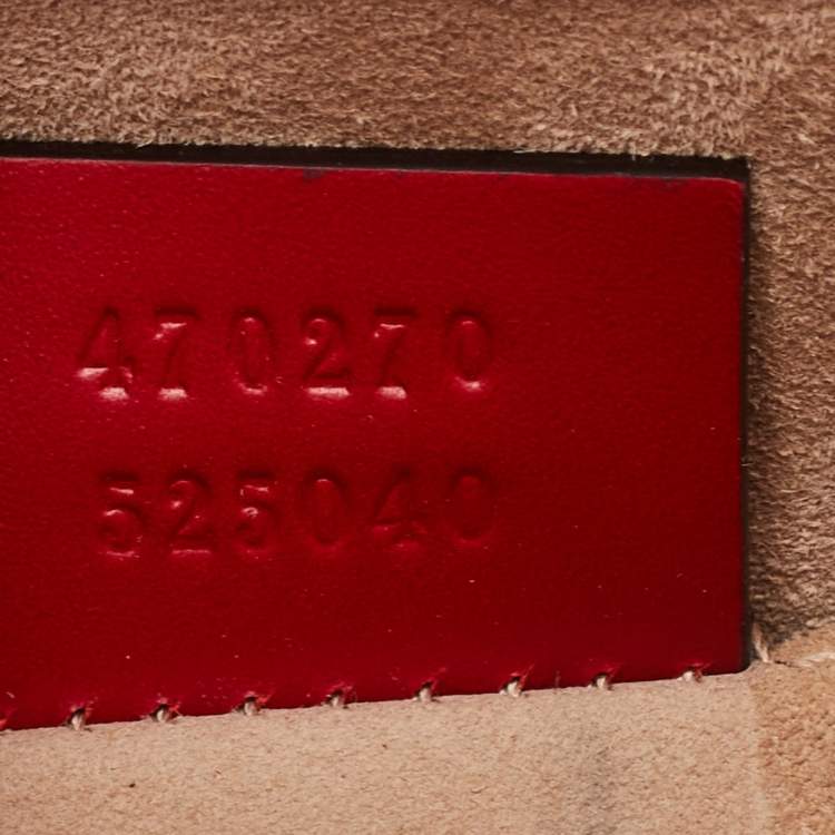 Pre Owned حقيبة غوتشي يد علوية سيلفي ميني جلد أحمر ويب