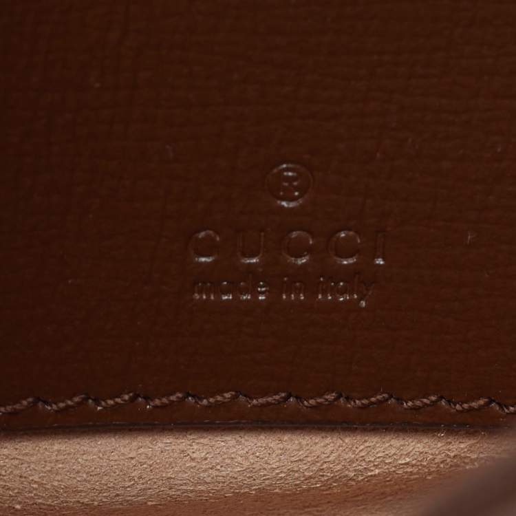 Pre Owned Gucci Jackie 1961 Mini Beige/Brown GG Supreme Canvas and Leather Shoulder Bag