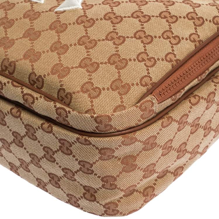 Pre Owned Gucci Beige GG Canvas Medium NY Yankees Backpack 
