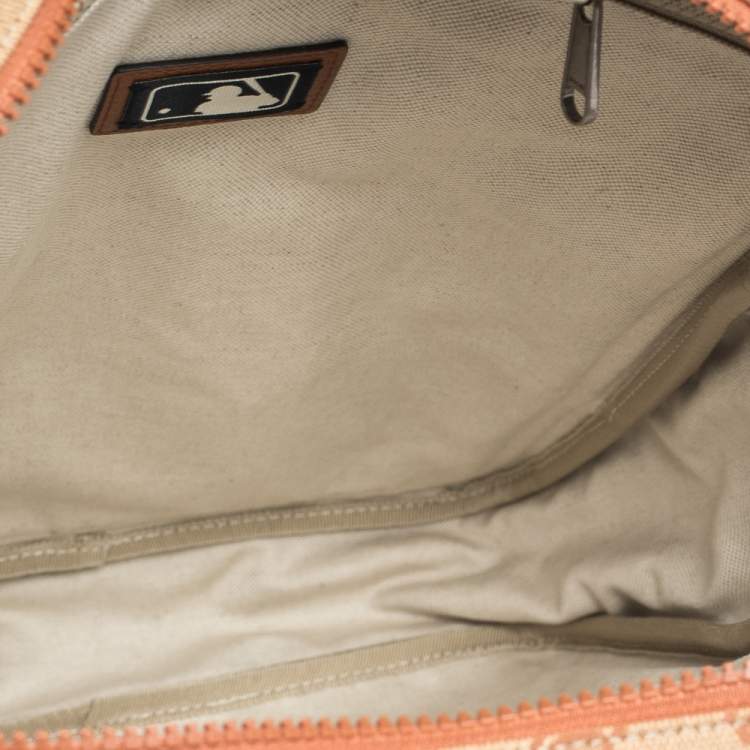 Pre Owned Gucci Beige GG Canvas Medium NY Yankees Backpack 