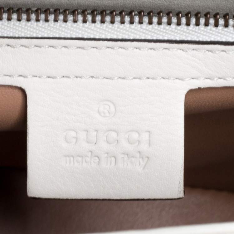 Pre Owned Gucci Black/White Python Queen Margaret Loved Top Handle Bag