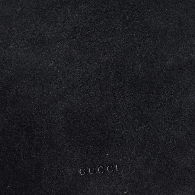 Pre Owned Gucci Black Suede Dionysus Wallet On Chain           