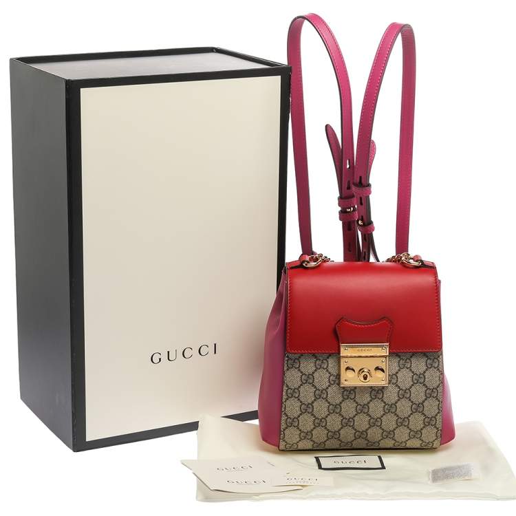 gucci padlock gg supreme backpack