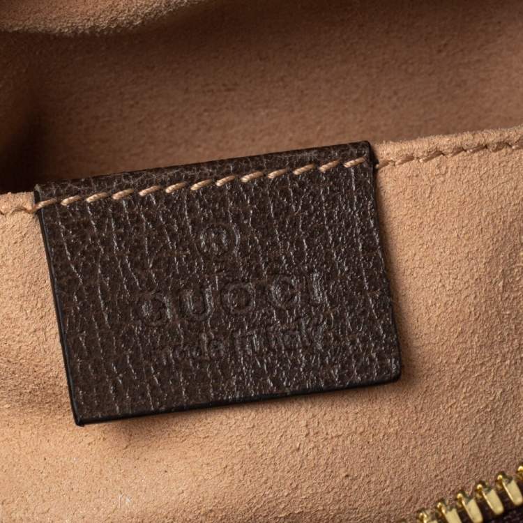 Pre Owned Gucci Beige/Ebony GG Supreme Coated Canvas and Leather Ophidia Belt Bag