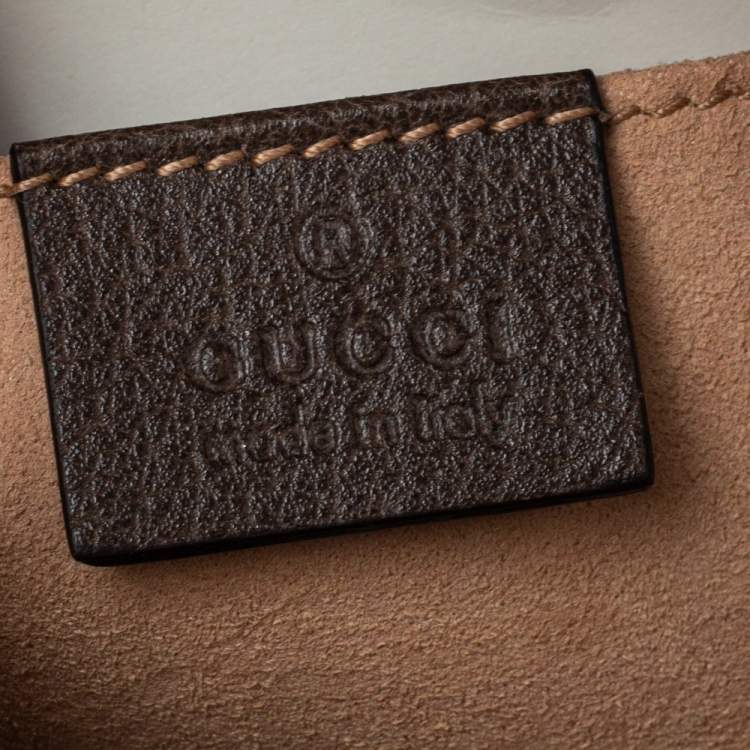 Pre Owned Gucci Beige/Ebony GG Supreme Coated Canvas and Leather Ophidia Belt Bag