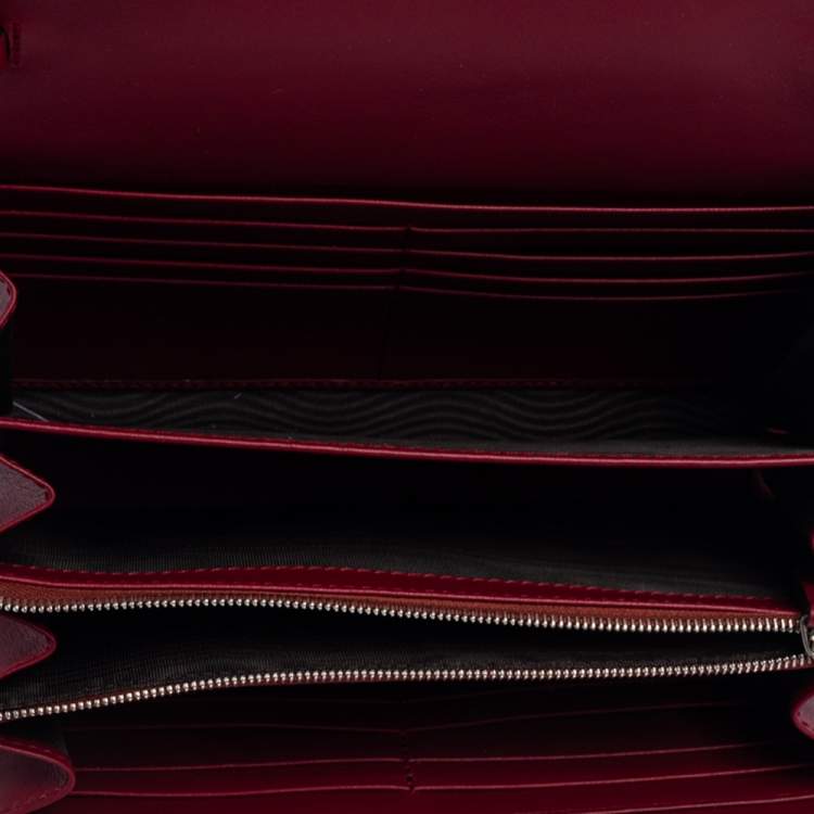 Pre Owned Gucci Red GG Velvet Mini Dionysus Wallet On Chain