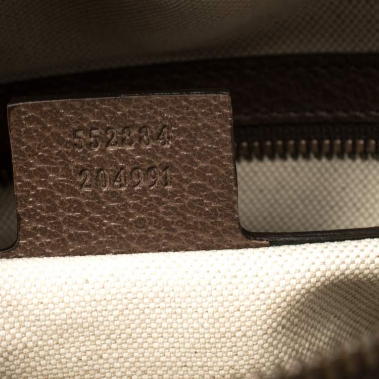 Pre Owned Gucci Brown Coated Canvas And Leather "Three little Pigs" Ophidia Backpack