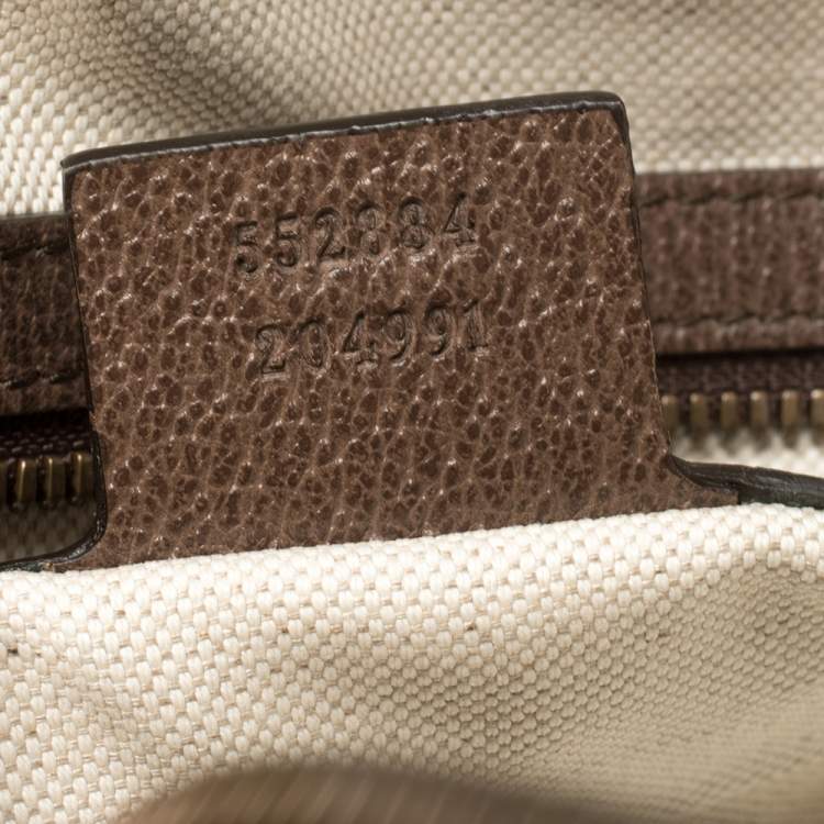 Pre Owned Gucci Brown Coated Canvas And Leather "Three little Pigs" Ophidia Backpack