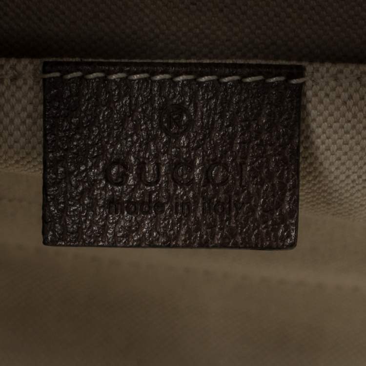 Pre Owned Gucci Beige/Brown GG Supreme Canvas and Leather Ophidia Duffel Bag